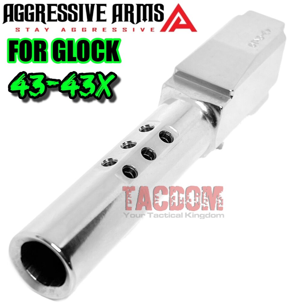 Aggressive Arms Polished Stainless Steel Target Crown Ported Barrel For