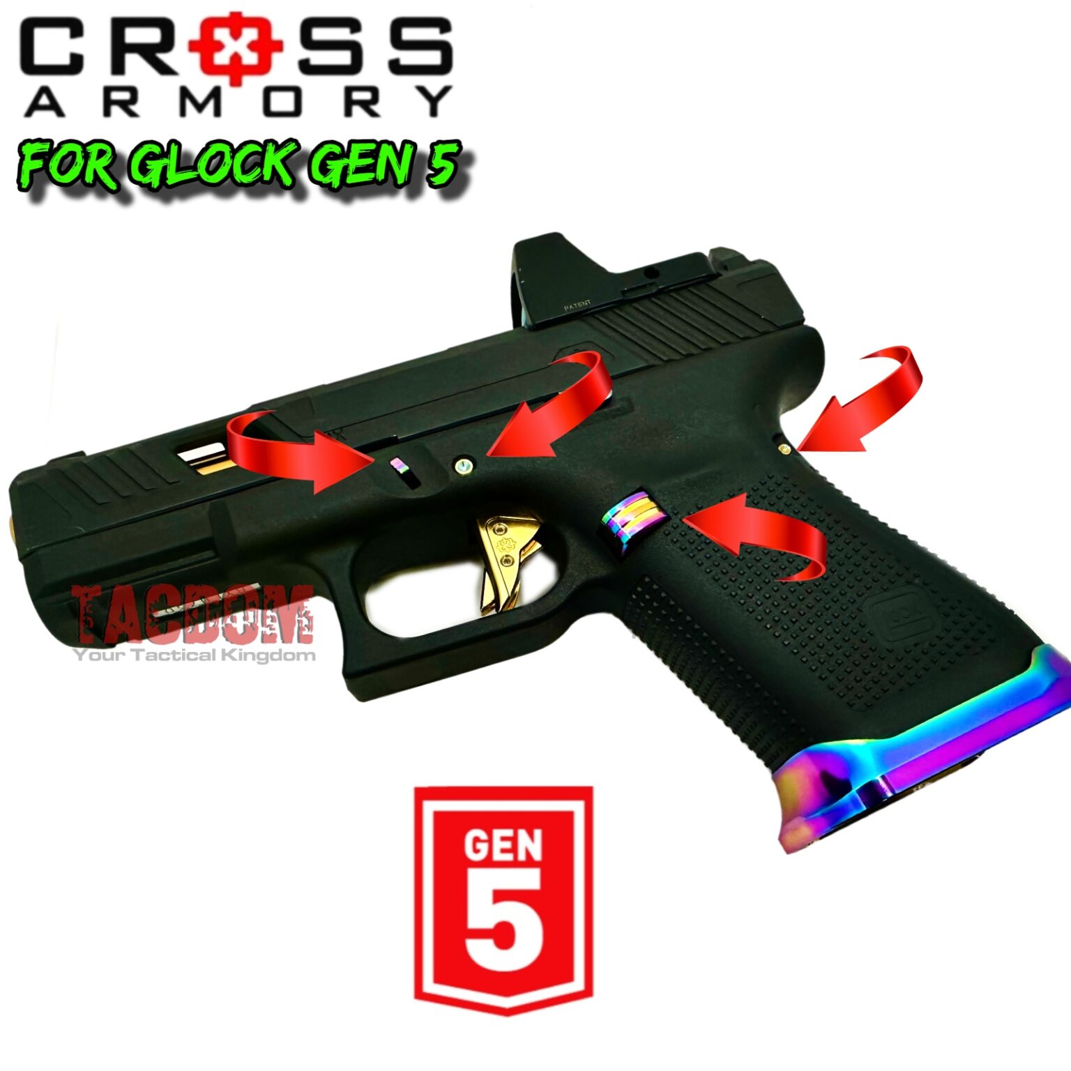 Cross Armory RAINBOW UPGRADE Performance Kit For GLOCK Gen 5 Extended