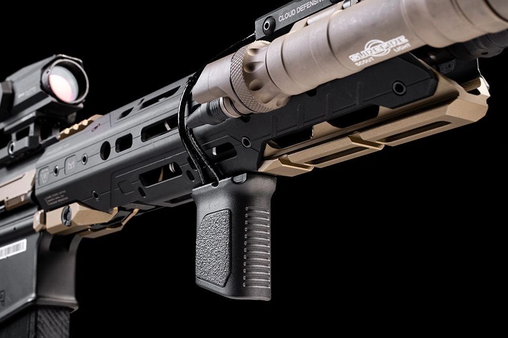 Strike Industries Angled Grip Long Cable Management M-LOK Polymer