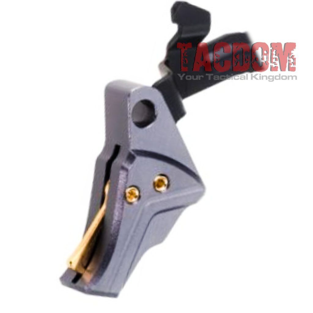 Tyrant Designs I T T S Grey Gold Trigger Gold Safety With Stealth Black