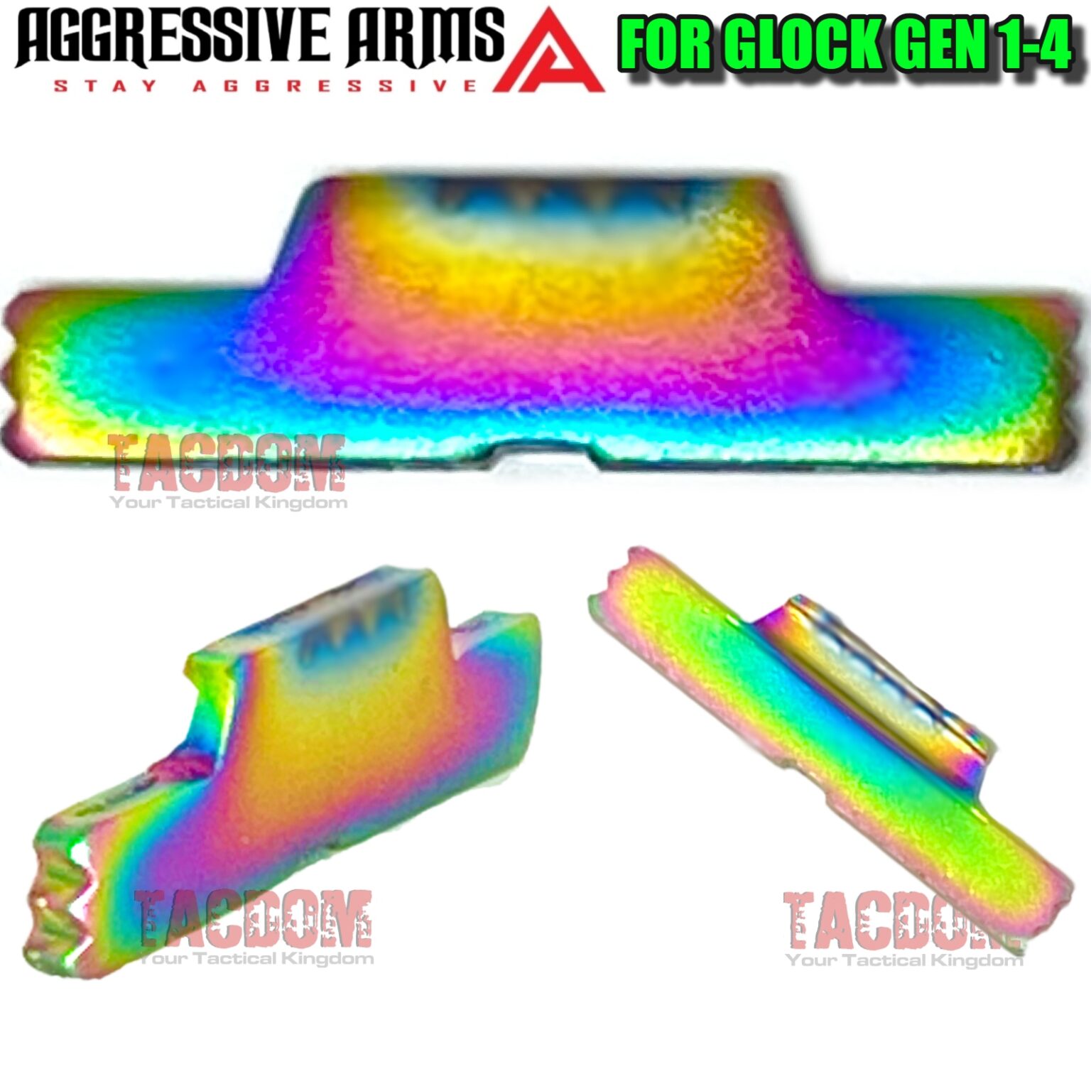 AGGRESSIVE ARMS RAINBOW CHAMELEON PVD DIMPLE PINS – SLIDE LOCK – SLIDE